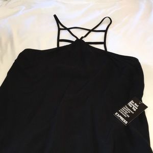 NWT Express strappy halter little black dress M